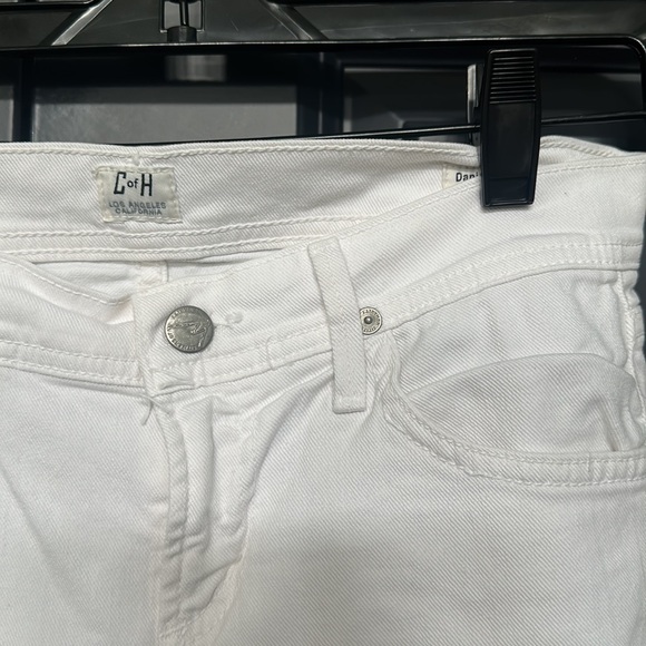 Citizens of Humanity White Cutoff Dani Cropped Straight Leg Jeans - Picture 2 of 5